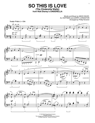 Book cover for So This Is Love (from Cinderella) [Classical version] (arr. Phillip Keveren)