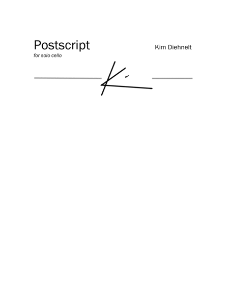 Diehnelt: Postscript for solo cello image number null