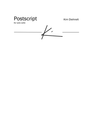 Diehnelt: Postscript for solo cello