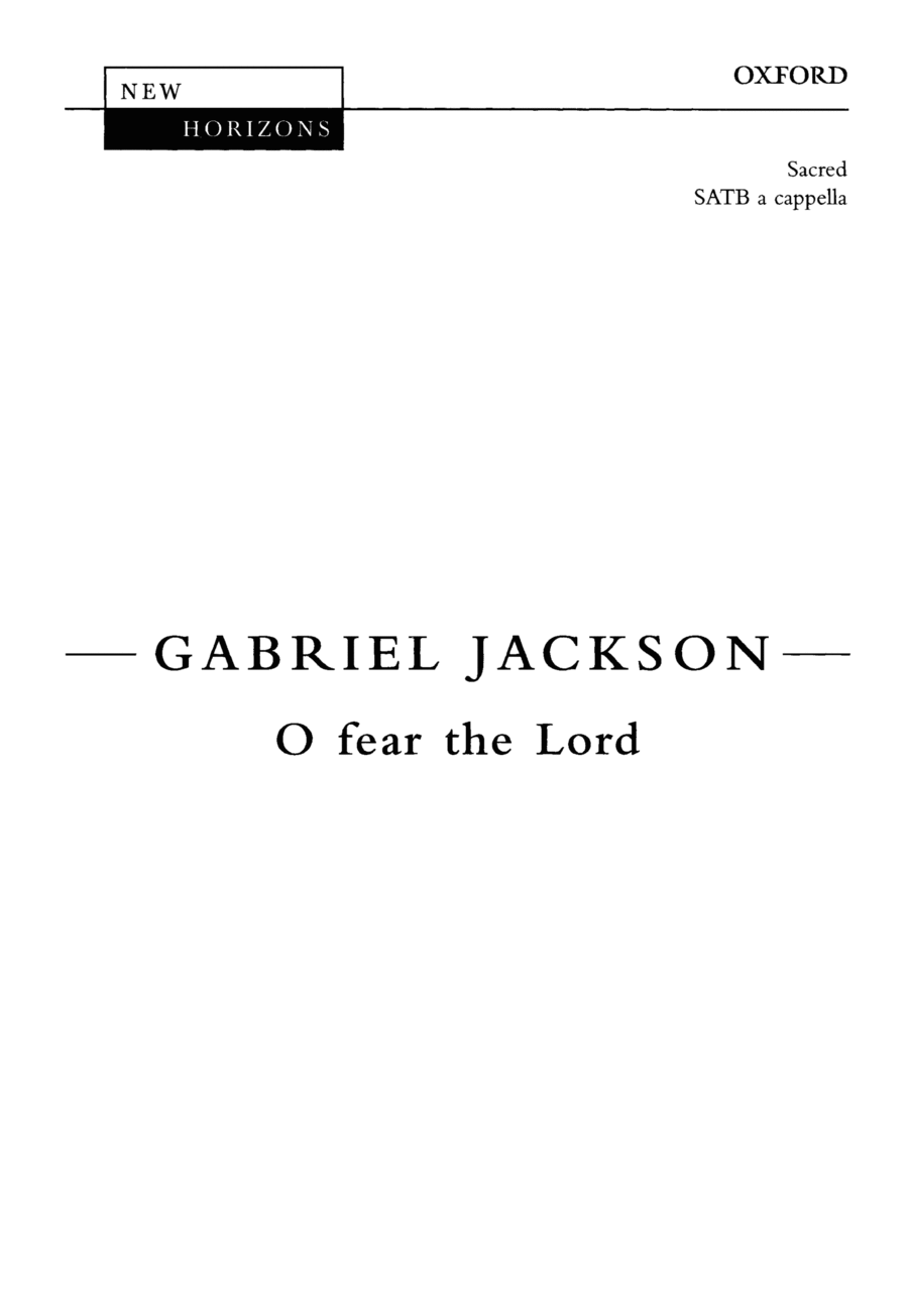 O fear the Lord O fear the Lord 4-Part scores gallery preview page 1