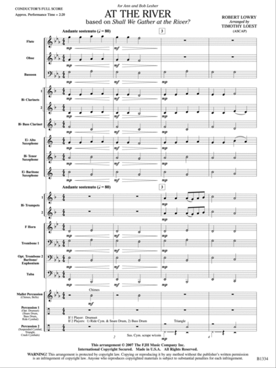 At the River: Score Concert Band scores gallery preview page 3