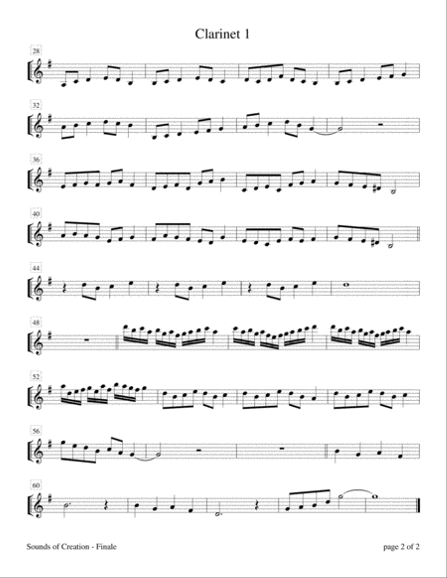 Sounds of Creation: Finale (Violin and/or B-flat Clarinet Duet with Piano Accompaniment) Clarinet Duet scores gallery preview page 5