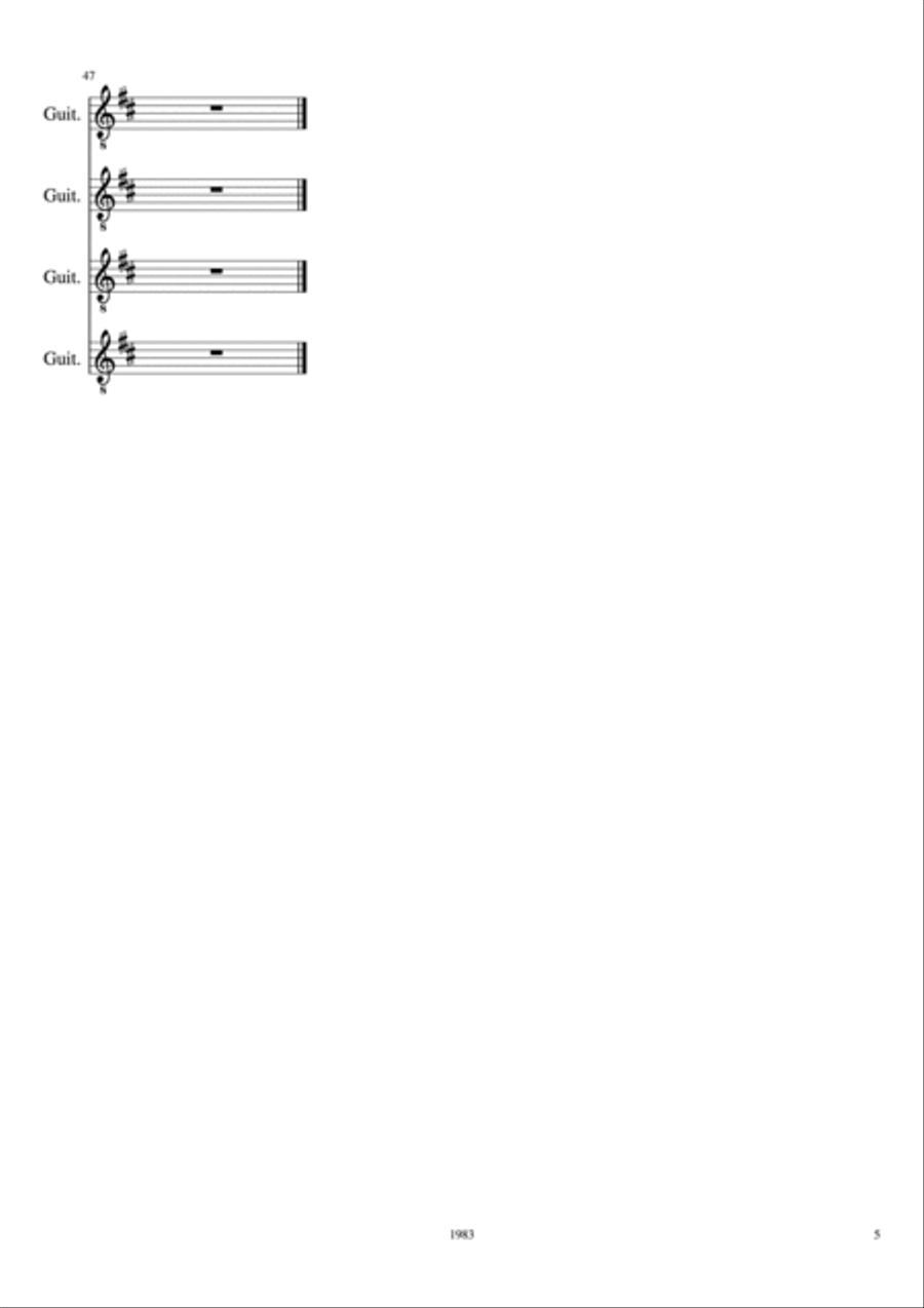 P.y.t. (pretty Young Thing) Guitar Ensemble scores gallery preview page 5