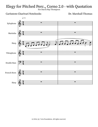 Elegy for Pitched Perc., Corno 2.0 - with Quotation