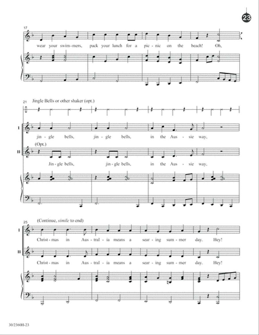 It's Christmas Everywhere! Unison Choir scores gallery preview page 24