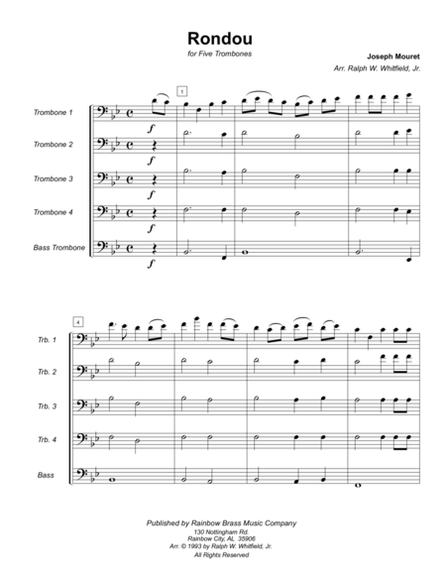 Rondou - Mouret for trombone quintet image number null