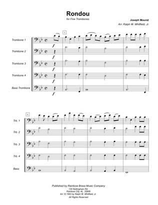 Rondou - Mouret for trombone quintet