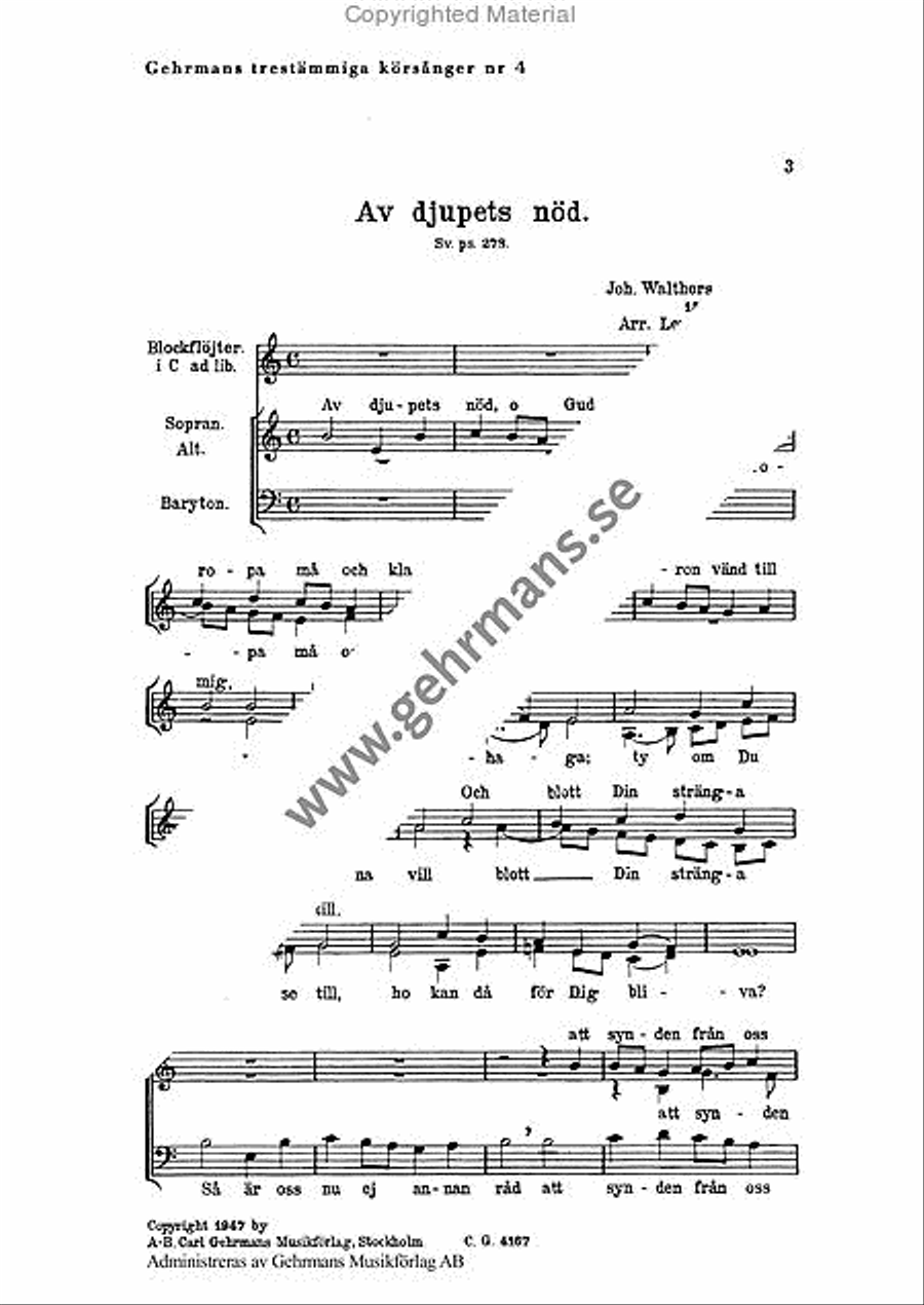 Av djupets nod 3-Part scores gallery preview page 2