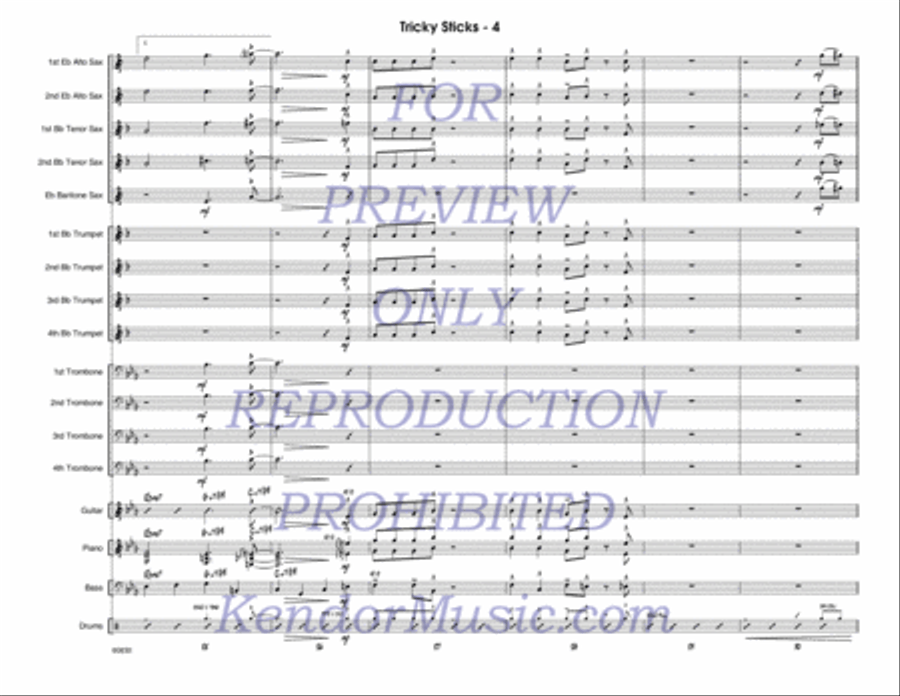 Tricky Sticks Jazz Ensemble scores gallery preview page 5