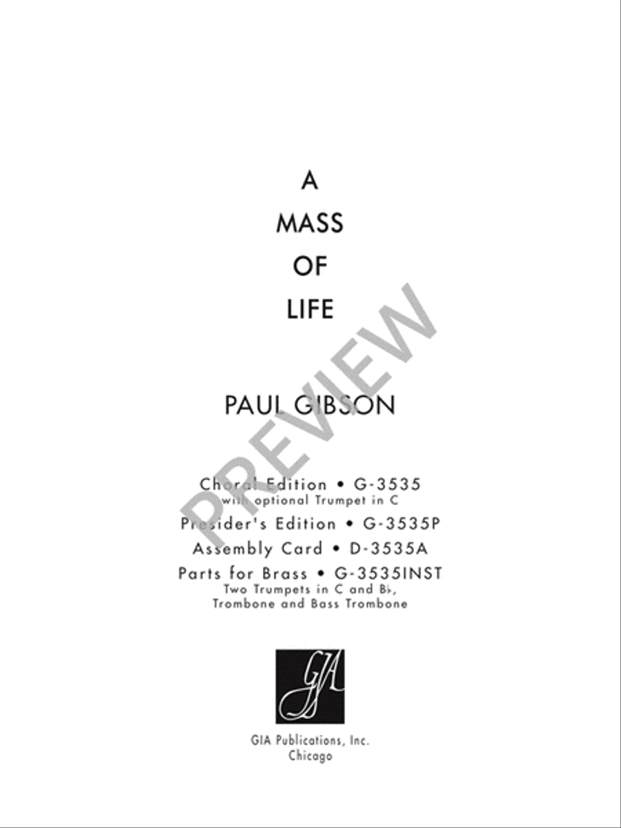 A Mass of Life - Presider edition Trombone scores gallery preview page 3
