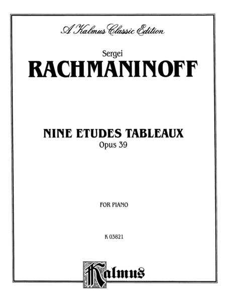 Etudes Tableaux, Op. 39