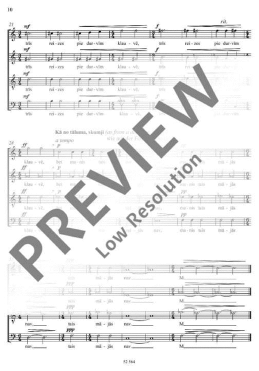 Klusās dziesmas Klusās dziesmas 4-Part scores gallery preview page 11