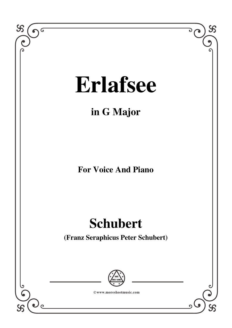 Schubert-Erlafsee,Op.8 No.3,in G Major,for Voice&Piano