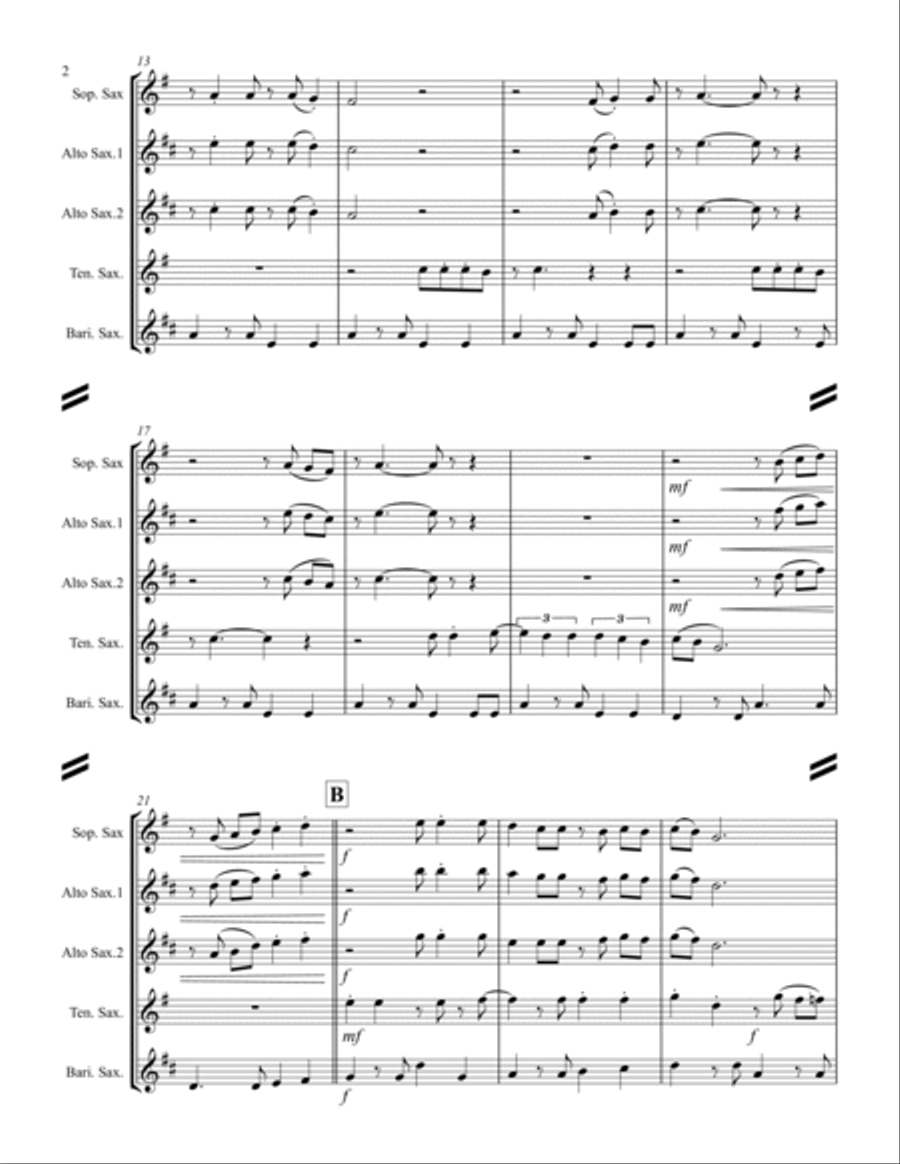 Margaritaville Saxophone Quartet scores gallery preview page 3