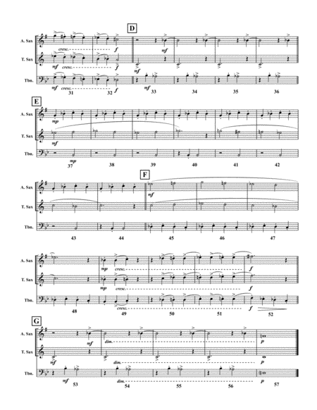Let Time Pass, for Alto Sax, Tenor Sax & Trombone (Score & parts) image number null