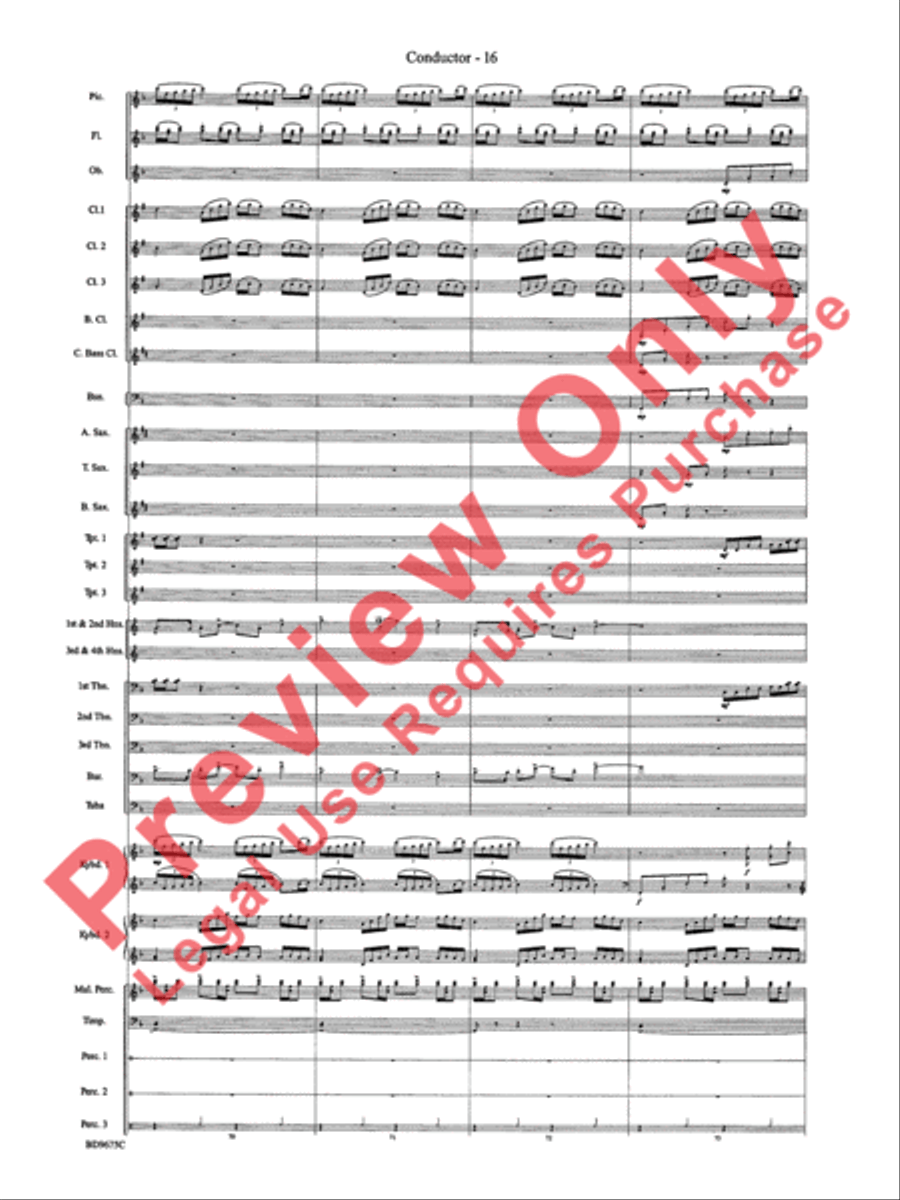 Twelve Seconds to the Moon Concert Band scores gallery preview page 19