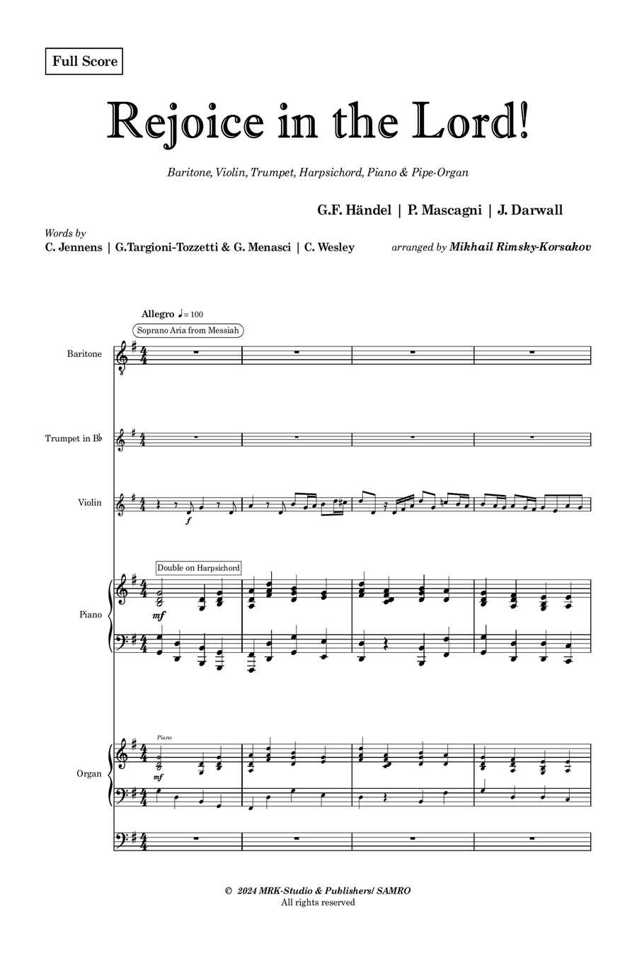 Rejoice in the Lord! Piano, Vocal scores gallery preview page 2