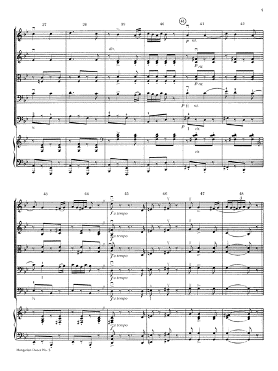 Hungarian Dance No. 5: Score String Orchestra scores gallery preview page 5