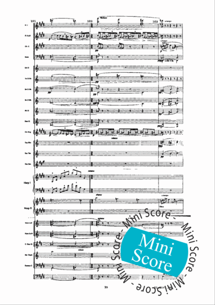 Prelude a L'Apres-Midi D'un Faune Concert Band scores gallery preview page 39