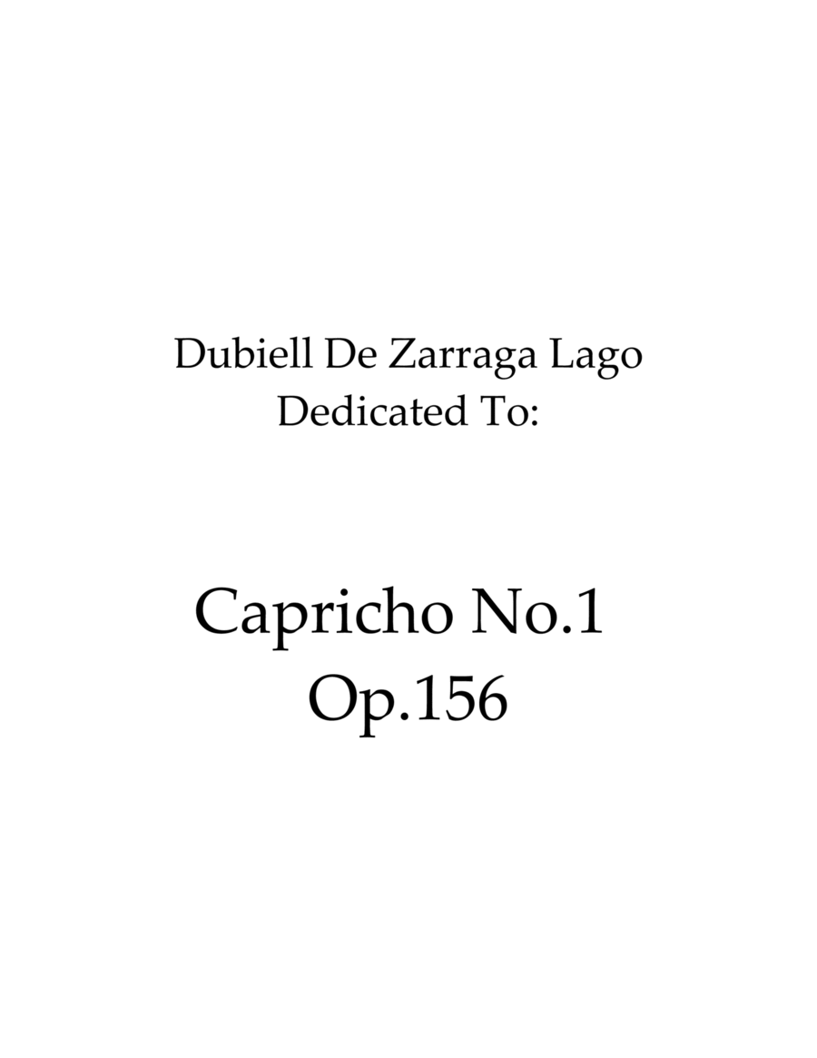 Capricho No.1 Op.156 Capricho No.1 Op.156 Piano Solo scores gallery preview page 1