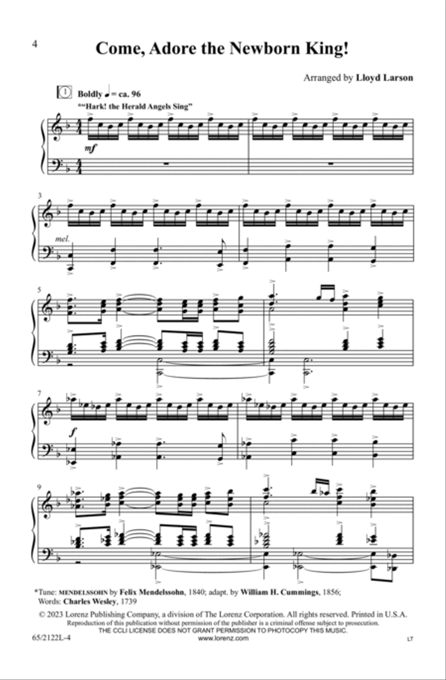 A New and Glorious Morn! 3-Part scores gallery preview page 4