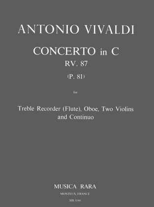 Book cover for Concerto in C major RV 87