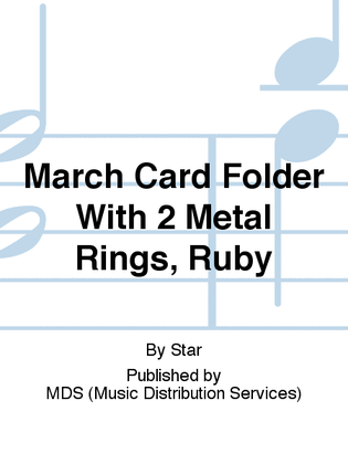 March Card Folder with 2 metal rings, ruby