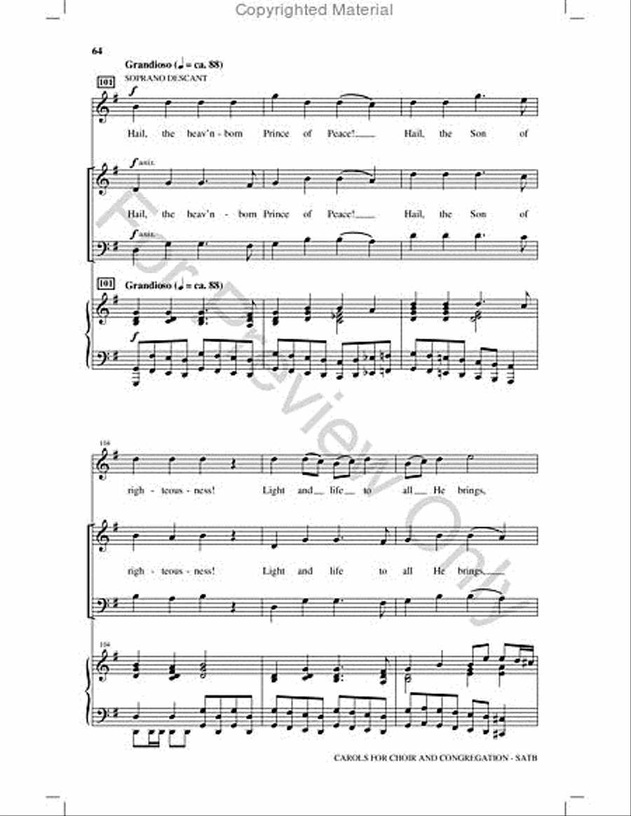 Carols for Choir and Congregation Choir scores gallery preview page 63