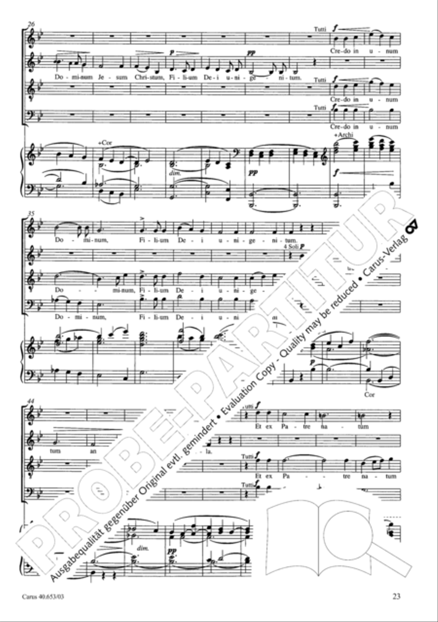 Mass in D Major (Missa in D) 4-Part scores gallery preview page 24
