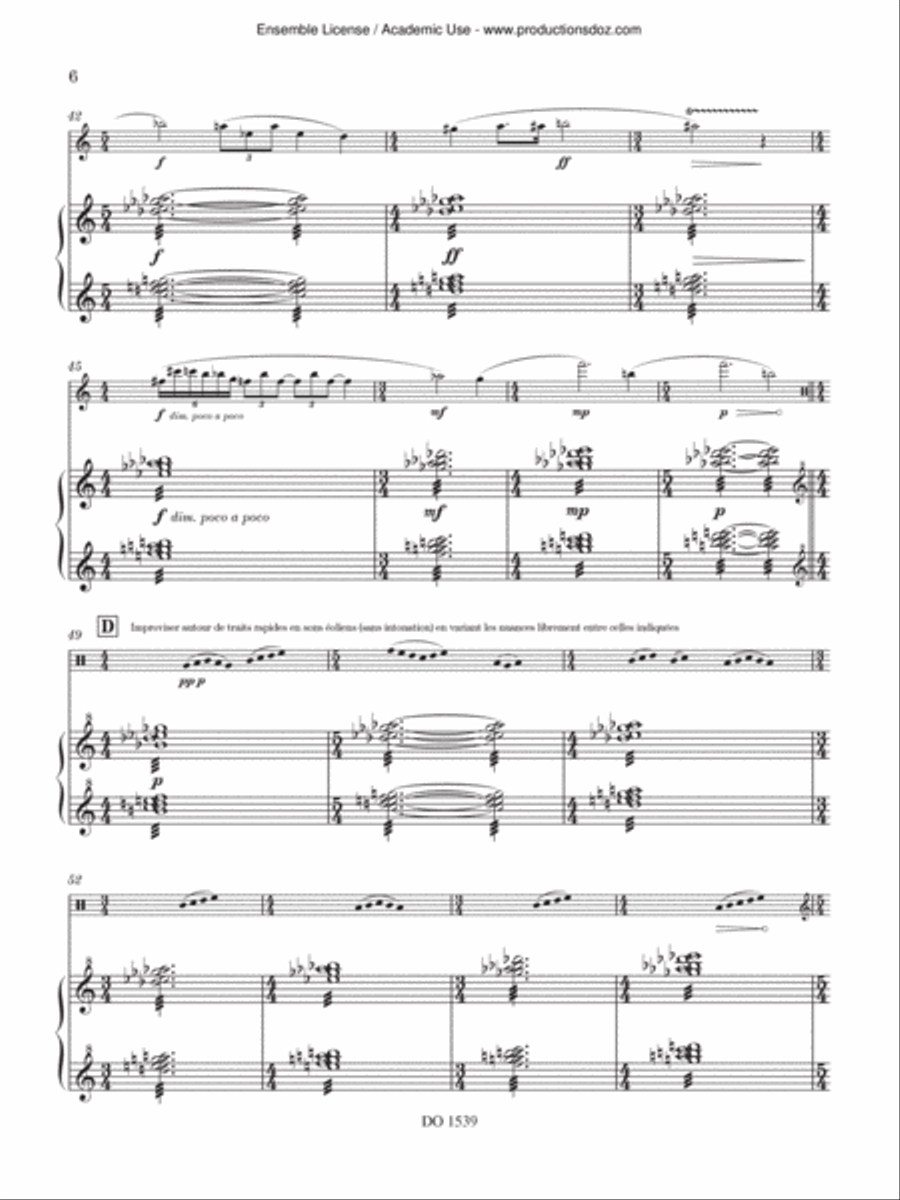 Fulgurances, opus 75 Clarinet Solo scores gallery preview page 6