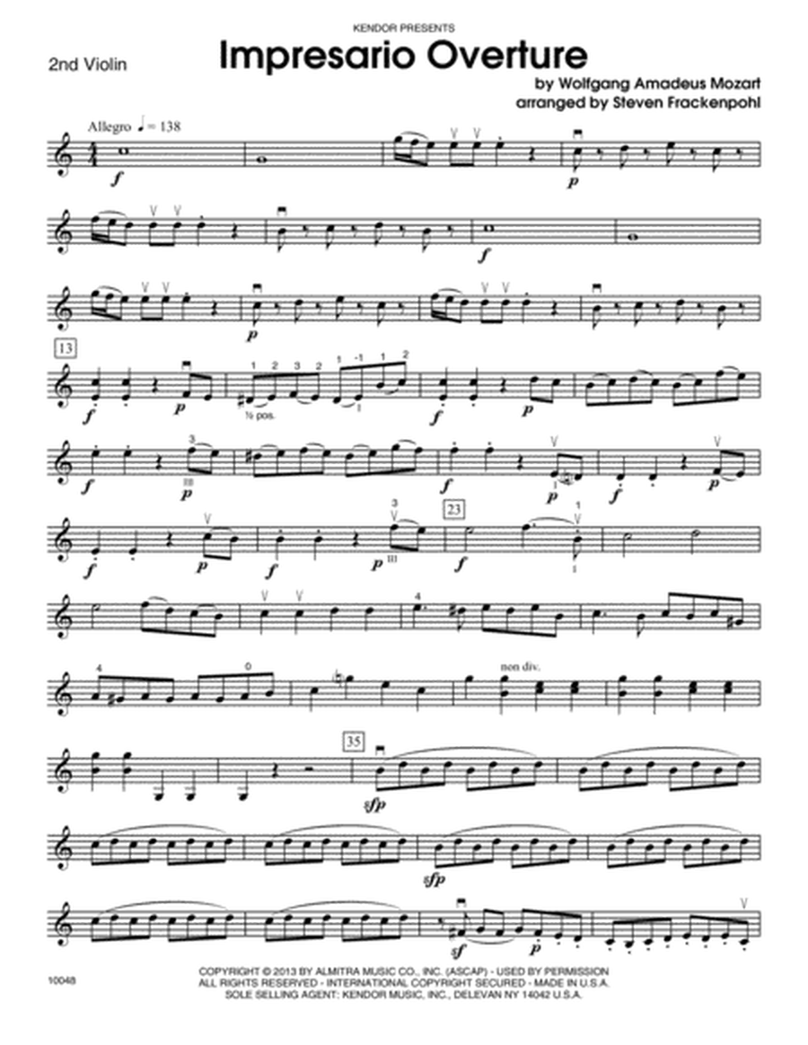 Impresario Overture - Violin 2