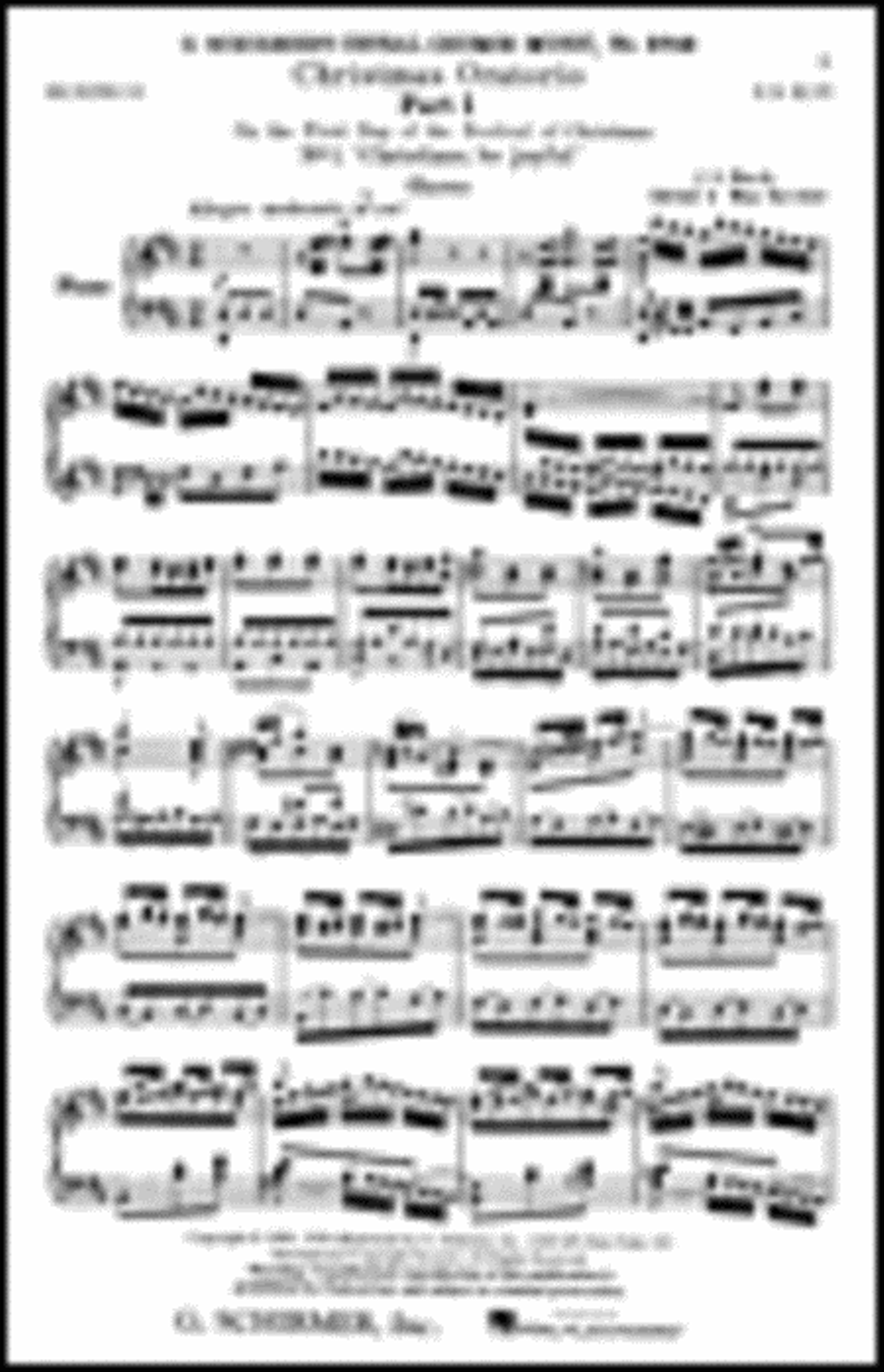 Christmas Oratorio, Part 1 4-Part scores gallery preview page 1