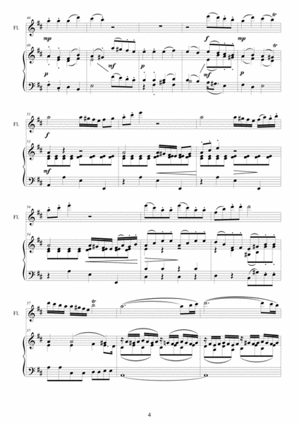 Mozart - Flute quartet in D K.285 - 1 Allegro - Version Flute and piano image number null