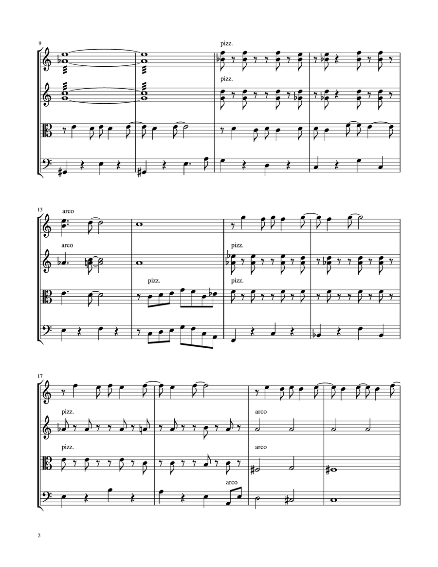 Quiet Nights Of Quiet Stars (Corcovado) String Quartet scores gallery preview page 3