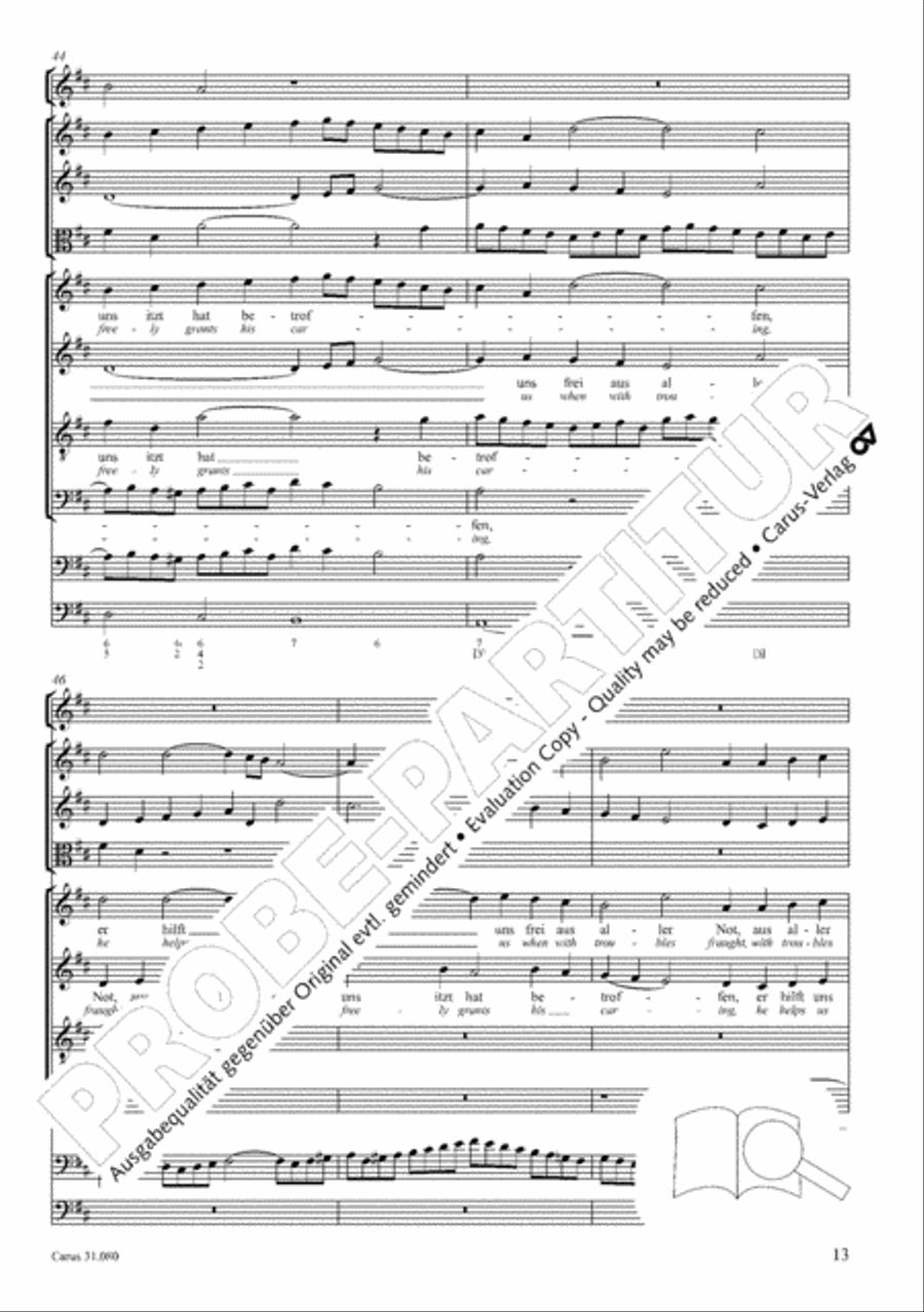 A mighty fortress is our God (Ein feste Burg ist unser Gott) 4-Part scores gallery preview page 14