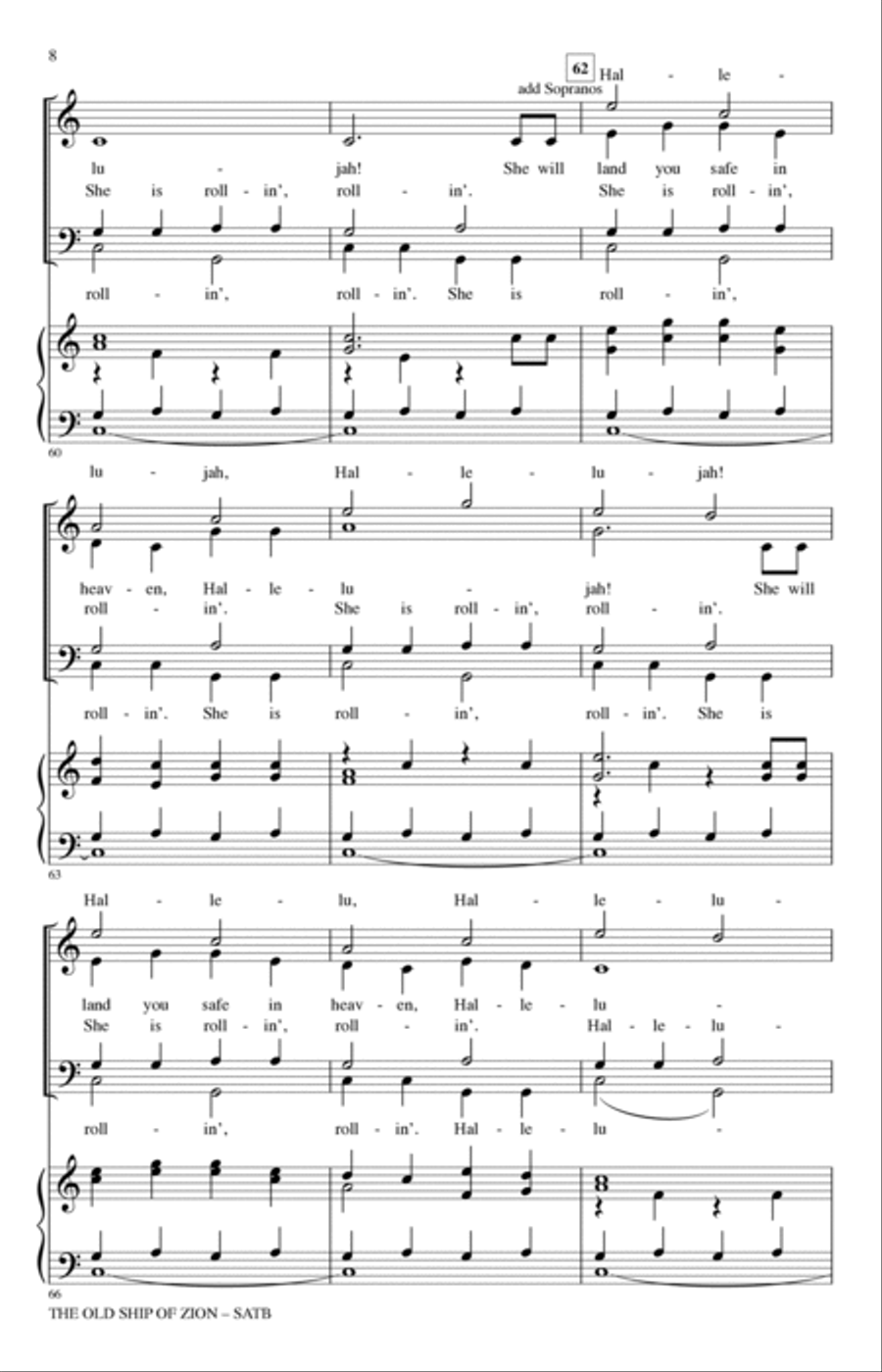 The Old Ship Of Zion (arr. John Leavitt) 4-Part scores gallery preview page 7
