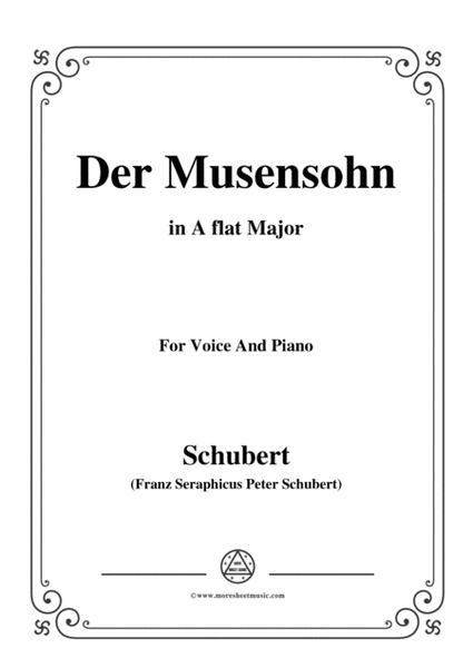 Schubert-Der Musensohn in A flat Major, for Voice and Piano image number null