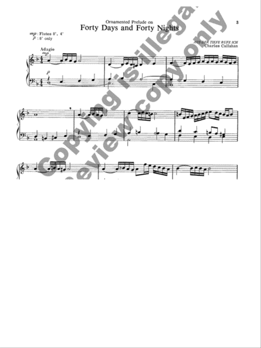 Lenten Music for Manuals, Set 1 Organ scores gallery preview page 4
