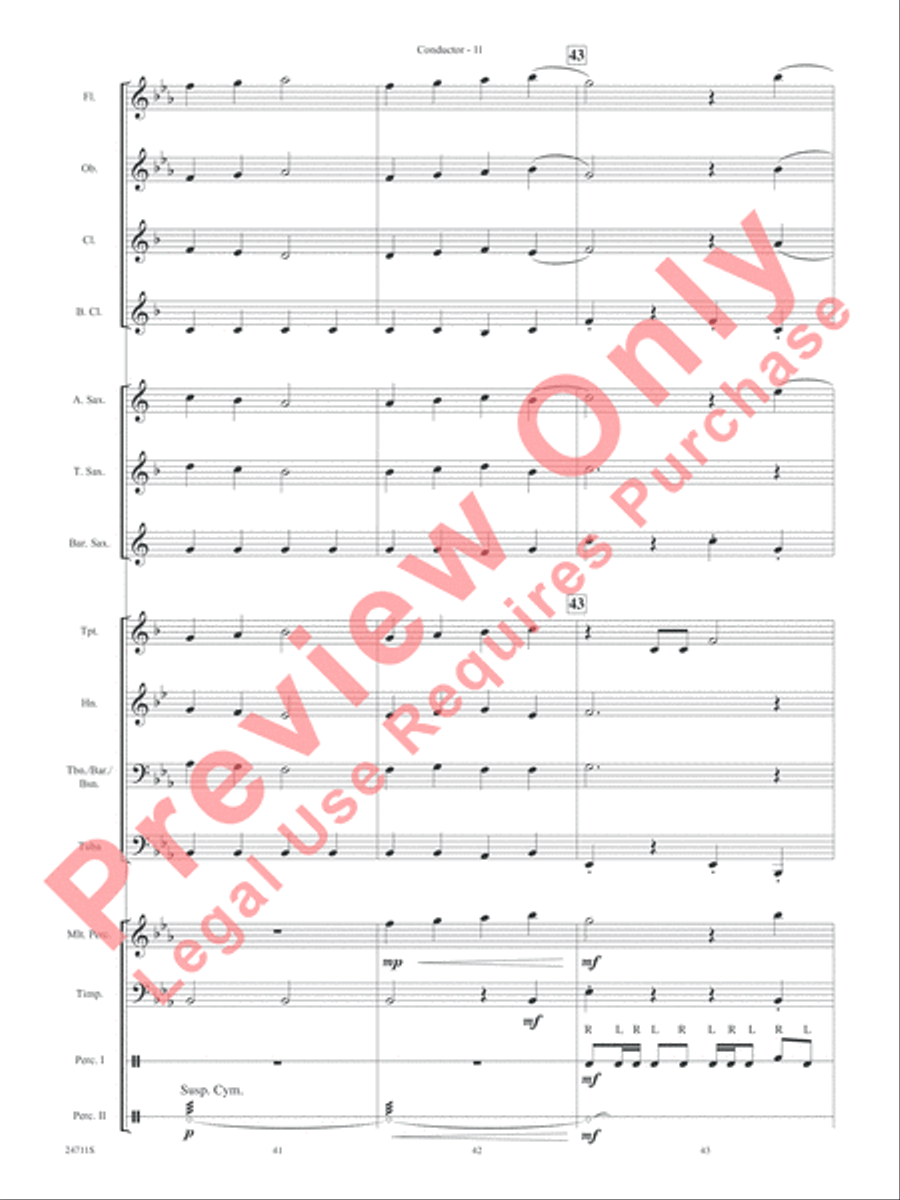 Siyahamba (We Are Marching) Concert Band scores gallery preview page 14