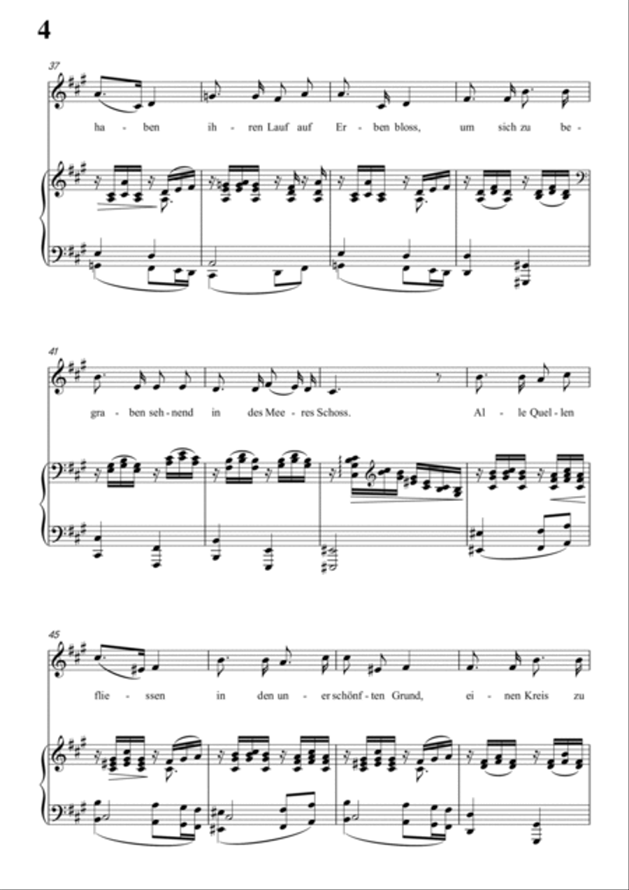 Schumann-Rose,Meer und Sonne in A Major for Voice and Piano Voice Solo scores gallery preview page 5