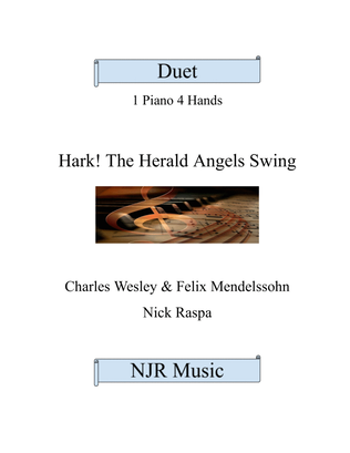 Book cover for Hark! The Herald Angels Swing (1 piano 4 hands) complete set