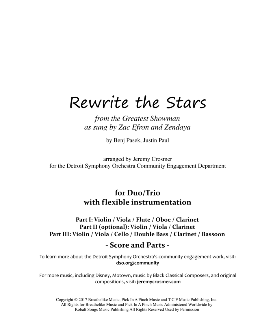 Rewrite The Stars Bassoon scores gallery preview page 1