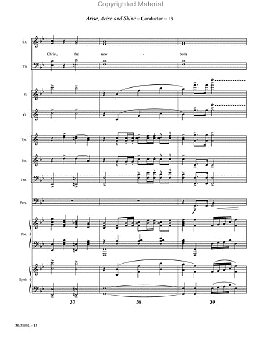 Arise, Arise and Shine! - Orchestral Score and Parts Choir scores gallery preview page 14