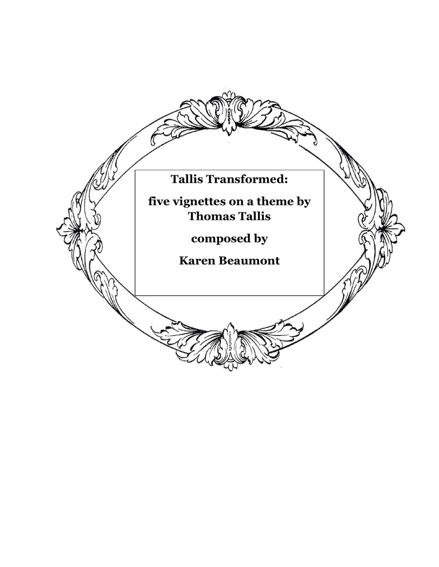 Tallis Transformed: Five Vignettes on a Theme by Thomas Tallis (manuals only) Organ Solo scores gallery preview page 1