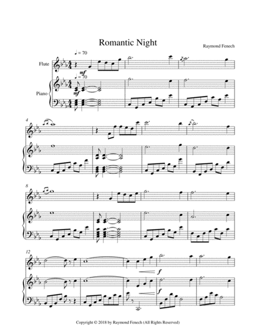Romantic Night - Solo Flute and Piano image number null