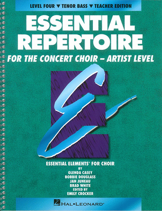 Essential Repertoire for the Concert Choir – Artist Level