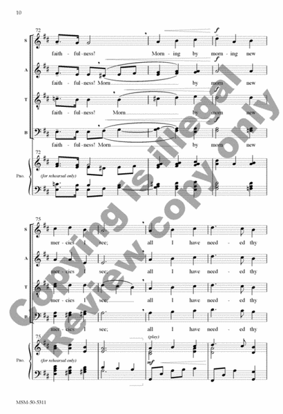 Great Is Thy Faithfulness (Choral Score) image number null