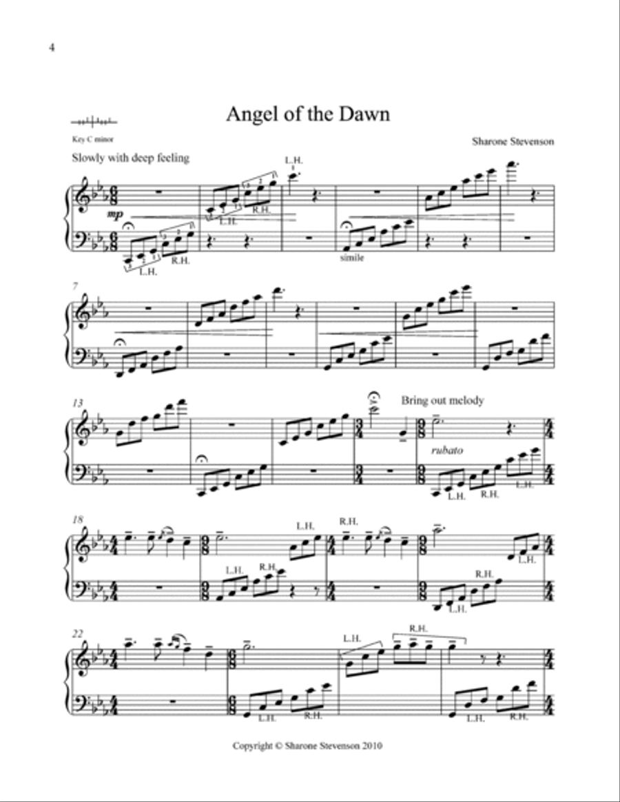 Angel of the Dawn Celtic Harp scores gallery preview page 4