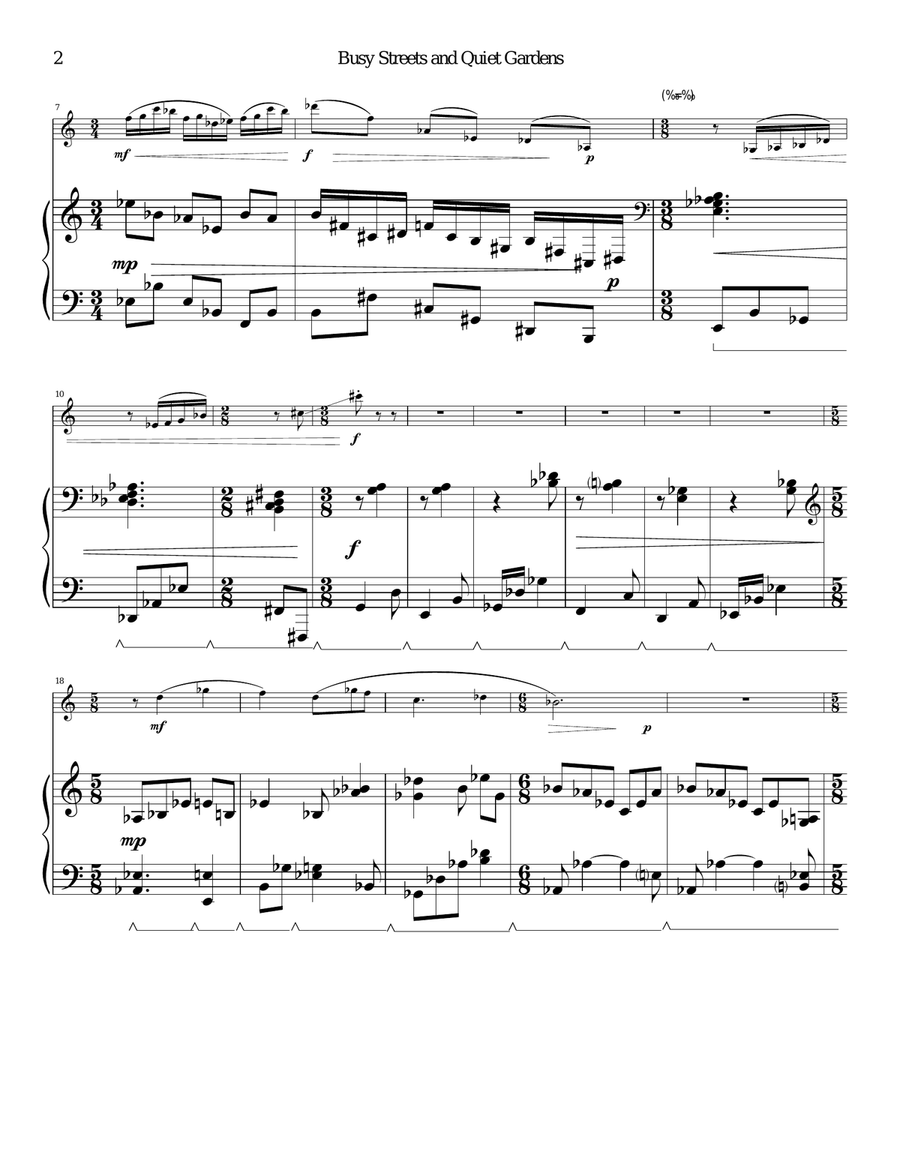 Busy Streets Quiet Gardens Clarinet Solo scores gallery preview page 3