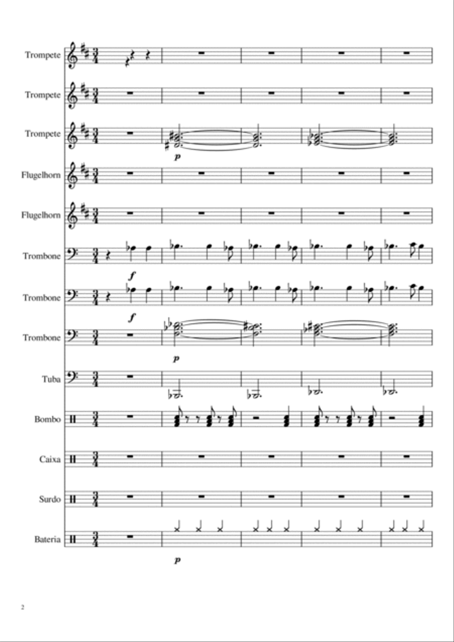 Those Eyes - Arrangement By Nielyton Carlos Marching Band scores gallery preview page 2